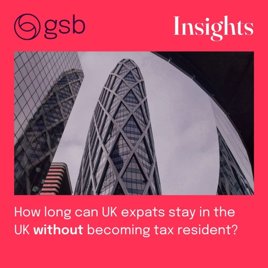 How many days can UK expats stay in the UK without becoming tax resident
